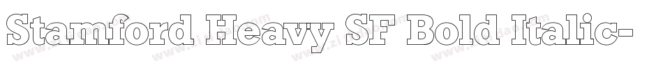 Stamford Heavy SF Bold Italic字体转换